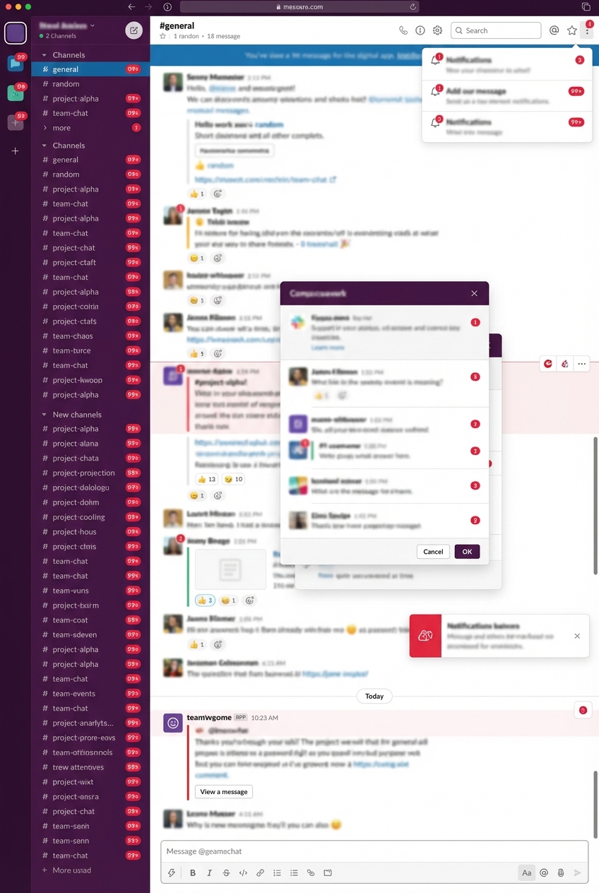Slack notifications piling up