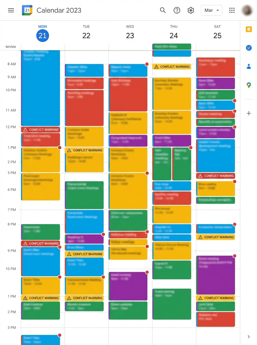Overloaded calendar